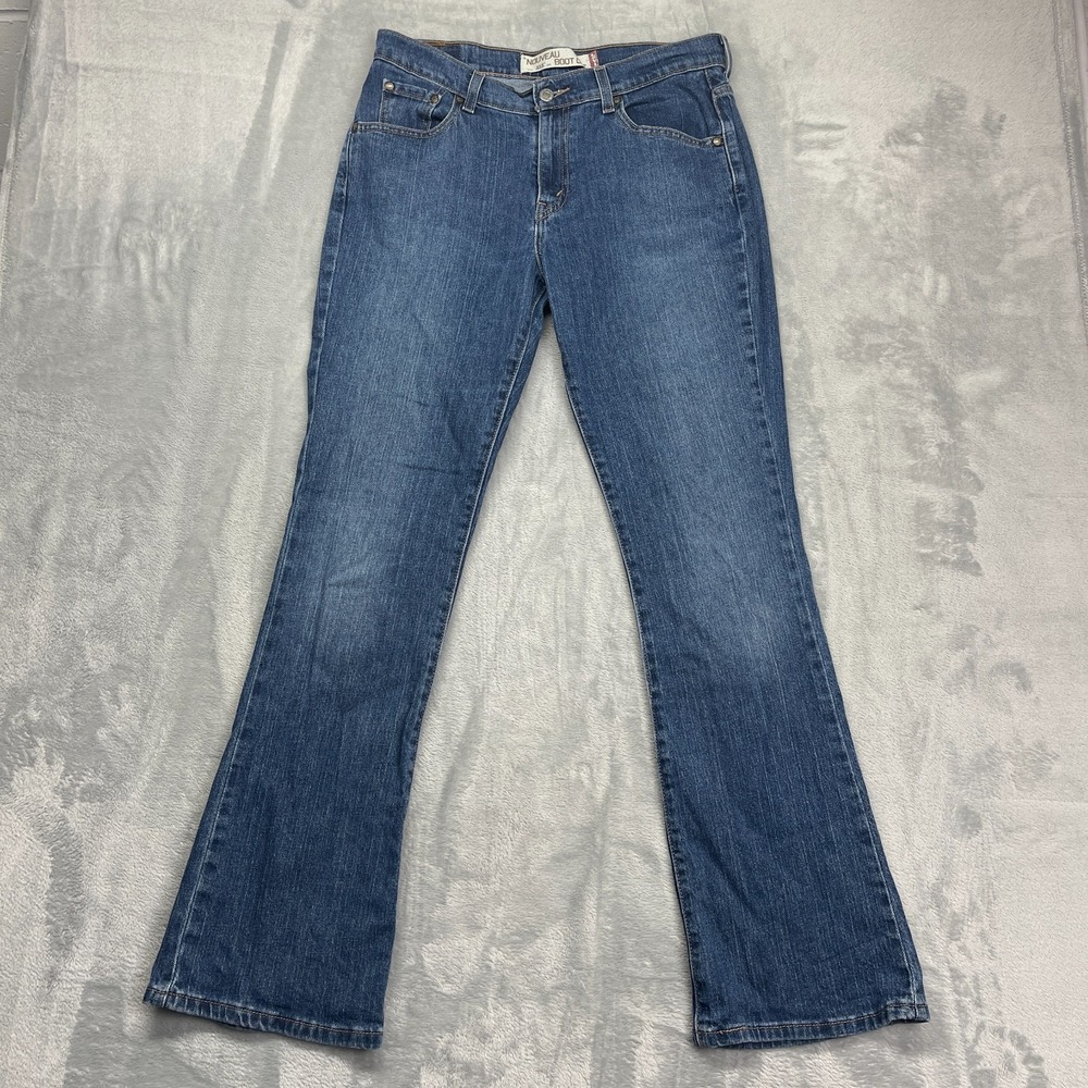 Levi's 515 Nouveau Bootcut Jeans Womens 8M (33x32) Blue Denim Stretch Red Tab